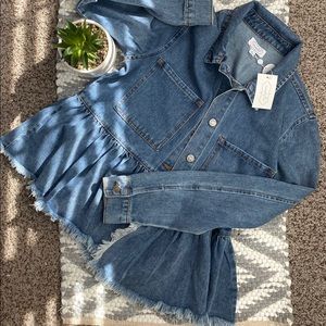 Blue Light Wash Mud Pie Denim Jacket